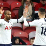 Tottenham Hotspur's Lucas Moura and Giovani Lo Celso d