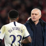 Tottenham Hotspur's Steven Bergwijn shakes hands with manager Jose Mourinho