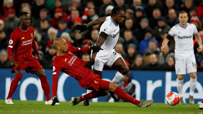 Liverpool edge West Ham in five-goal thriller