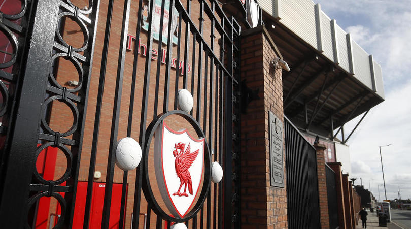 A general view of gates at Anfield, Liverpool as the Premier League has been suspended until April 4, the Football Association has announced.