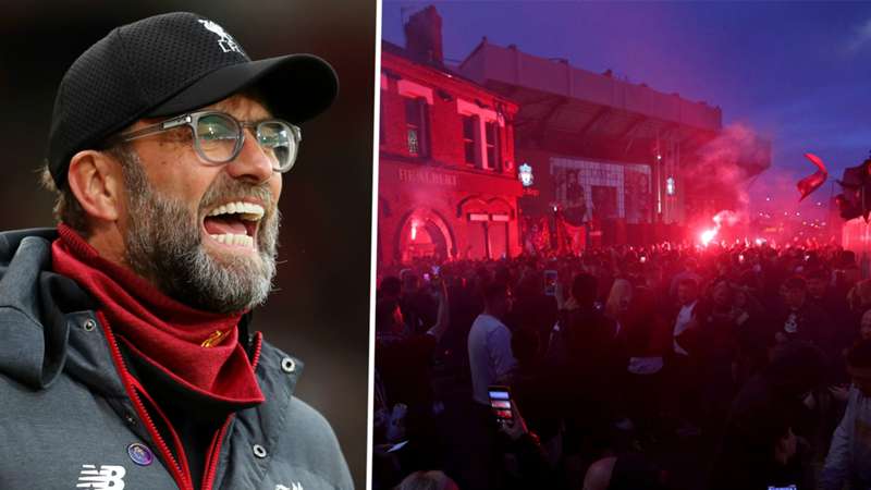 Liverpool 'disappointed' in fans' Premier League title celebrations outside Anfield