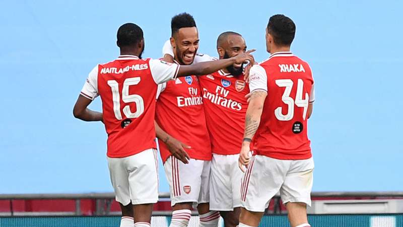 Aubameyang fires Arsenal past Man City to FA Cup final