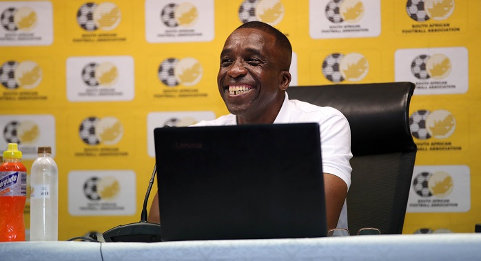 David Notoane, Olympics Men's coach during the SAFA Olympic press conference at Safa House,