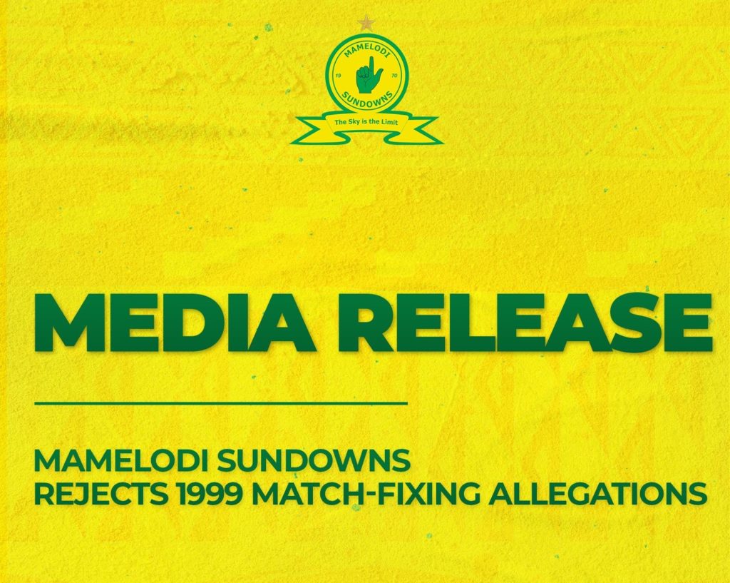 Mamelodi Sundowns rejects 1999 match-fixing allegations