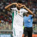 A dejected Riyad Mahrez of Algeria