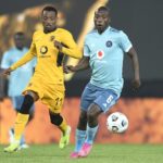 Khama Billiat of Kaizer Chiefs challenges Ben Motshwari of Orlando Pirates