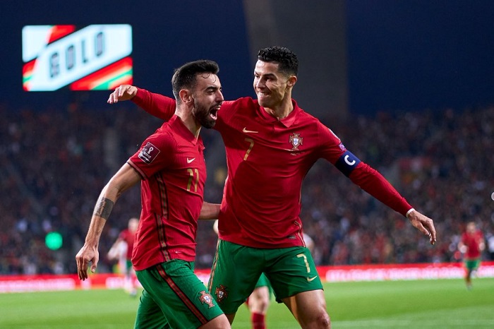 Bruno Fernandes and Cristiano Ronaldo, Portugal