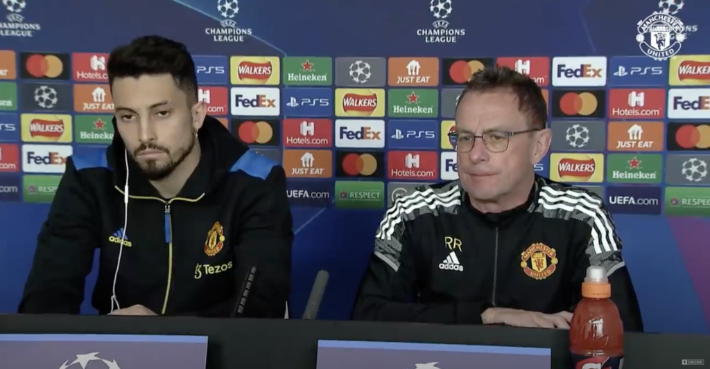 Watch: Rangnick, Telles pre-match reaction ahead of UCL second leg showdown