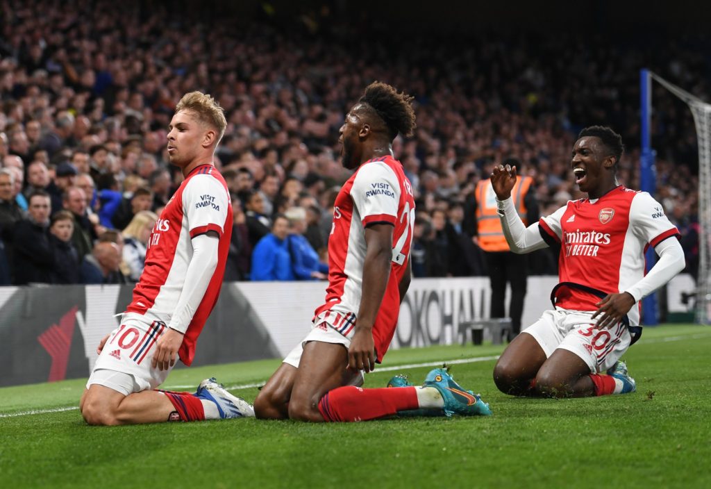 Highlights and reactions as Nketiah double moves Arsenal level with Spurs