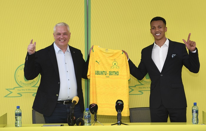 Mamelodi Sundowns Sporting Director Flemming Berg and Chairman Tlhopane Motsepe