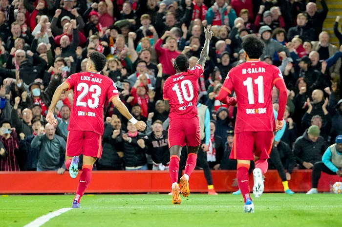 Liverpool trio Sadio Mane, Mohamed Salah and Luis Diaz