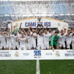 Real Madrid celebrate their 35th La Lgia title