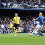 Richarlison of Everton scoring against Chelsea