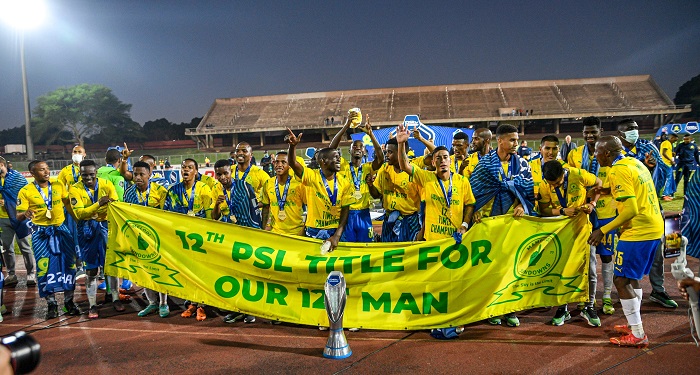 Mamelodi Sundowns DSTv Premiership trophy Source: @Sundows Twitter