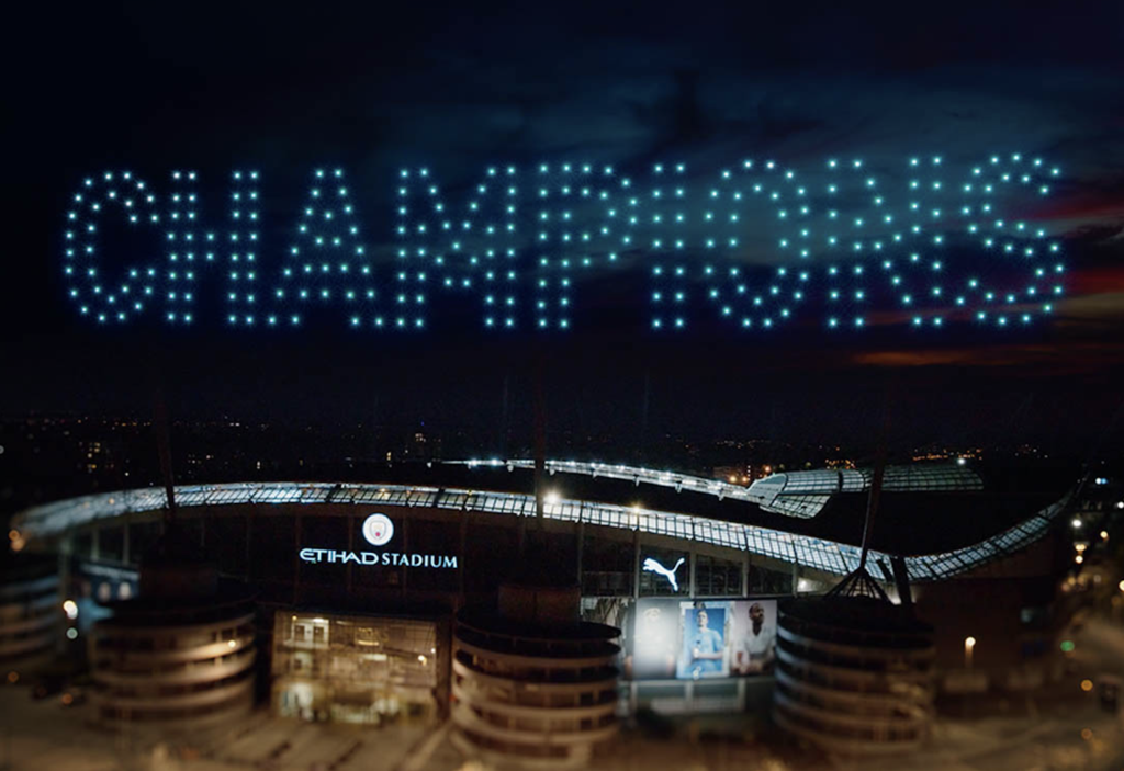 Watch: PUMA honours Man City with 300-drone extravaganza