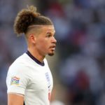 WOLVERHAMPTON, ENGLAND - JUNE 14: Kalvin Phillips of England during the UEFA Nations League League A Group 3 match between England and Hungary at Molineux on June 14, 2022 in Wolverhampton, England. (Photo by Catherine Ivill/Getty Images)