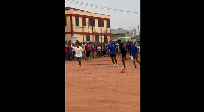 Depay and Promise in Ghana, Source: Zac Lowry Twitter