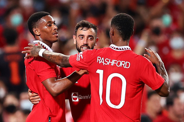 Fernandes, Rashford Martial Source: Man United Twitter