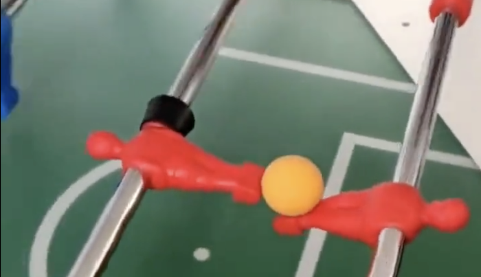 Is this the best fooseball goal you'll ever see?