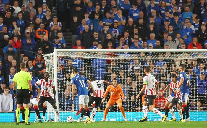 Rangers vs PSV Source: BT Sport twitter