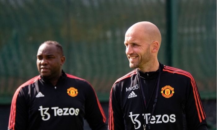 Watch: Ten Hag, Benni doing drills with Ronaldo and co