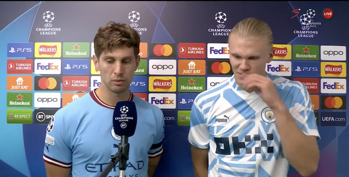 Watch: Haaland, Stones reflect on scoring against Dortmund