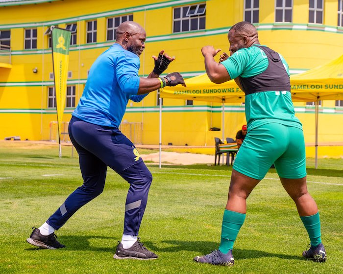 Watch: Casper Nyovest trains with Sundowns