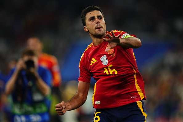 Spain's Rodri named best player of Euro 2024