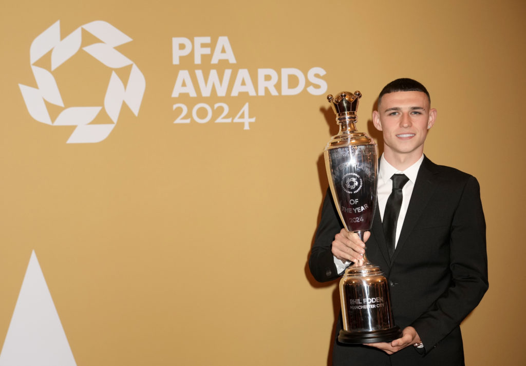 Man City's Foden wins PFA Player of the Year award