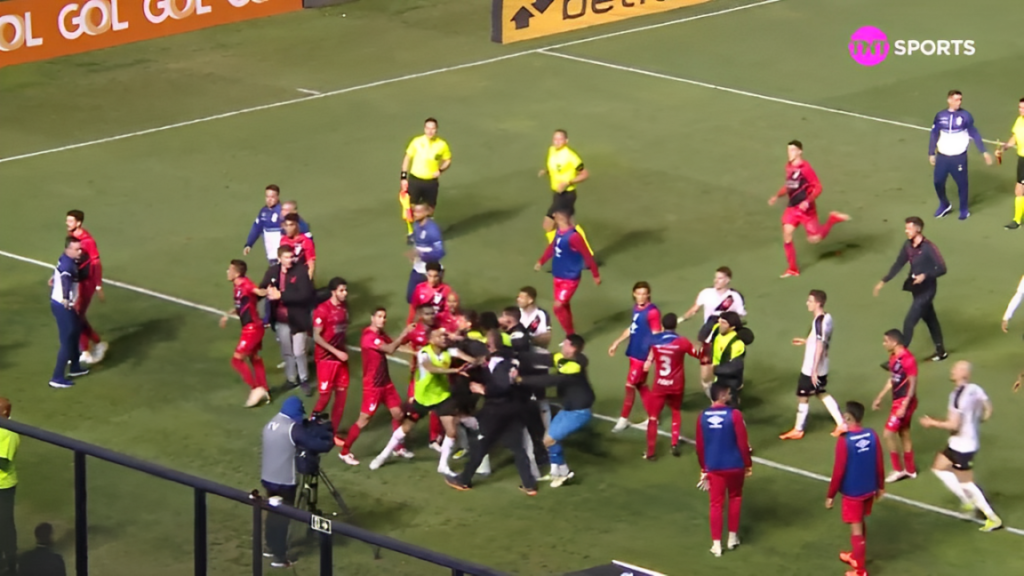 Watch: Vasco vs. Athletico ends in heated brawl