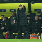 DORTMUND, GERMANY - DECEMBER 11: Nuri Sahin, Head Coach of Borussia Dortmund, reactsduring the UEFA Champions League 2024/25 League Phase MD2 match between Borussia Dortmund and FC Barcelona at BVB Stadion Dortmund on December 11, 2024 in Dortmund, Germany. (Photo by Lars Baron/Getty Images)