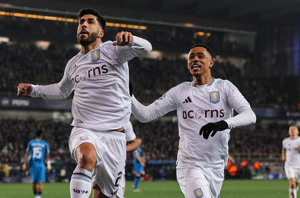 Late goals put Villa in command of Champions League tie